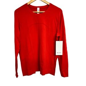 New Lululemon Swiftly Relaxed Long Sleeve Shirt Red